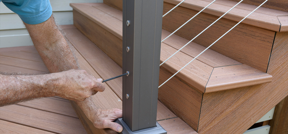Cabling Railing Systems for Decks | Commerce, MI | Cedar Works - Cable-Railing-Installation